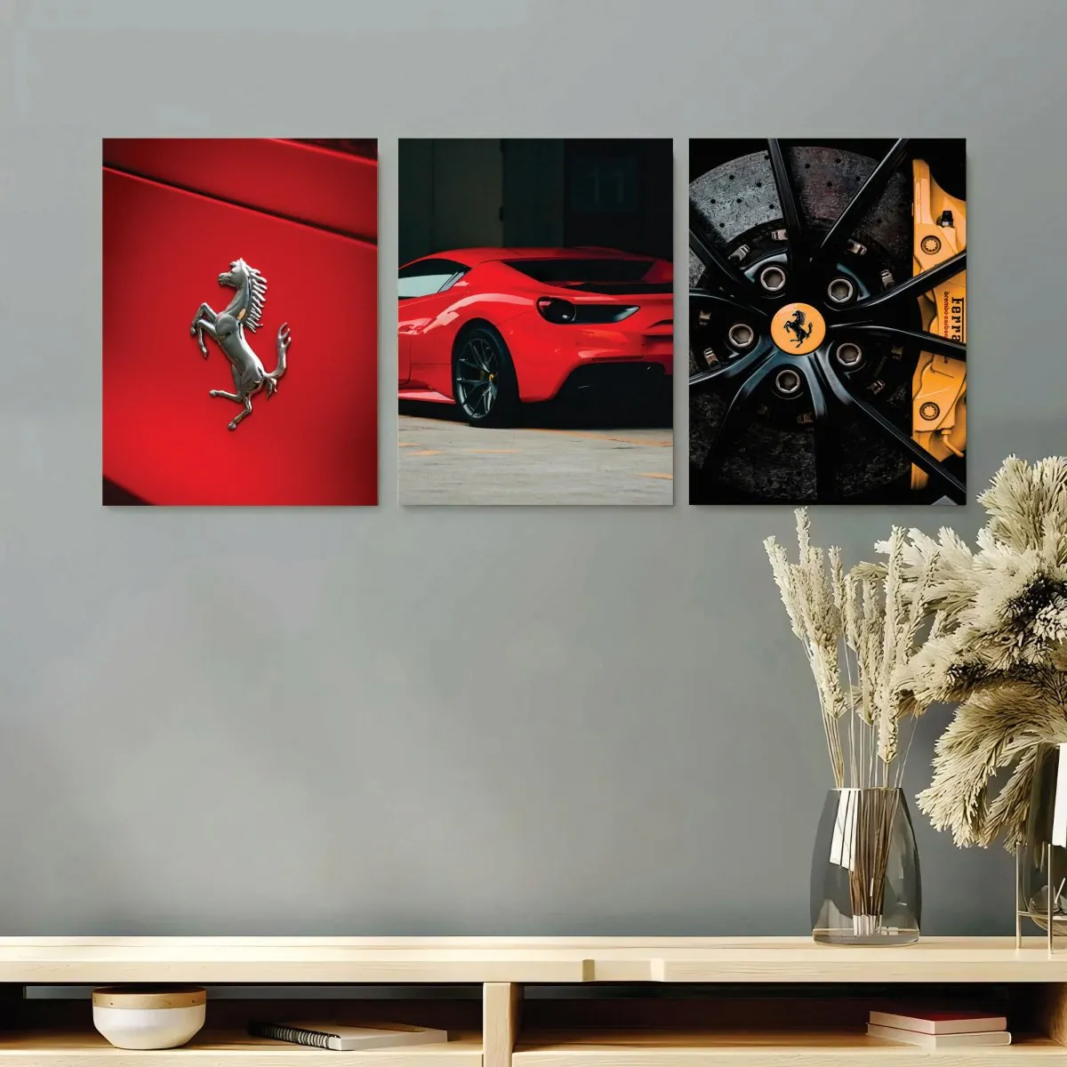 Set of 3 Premium Wall Art Photo Tiles – Modern Home Decor Sets 8x11