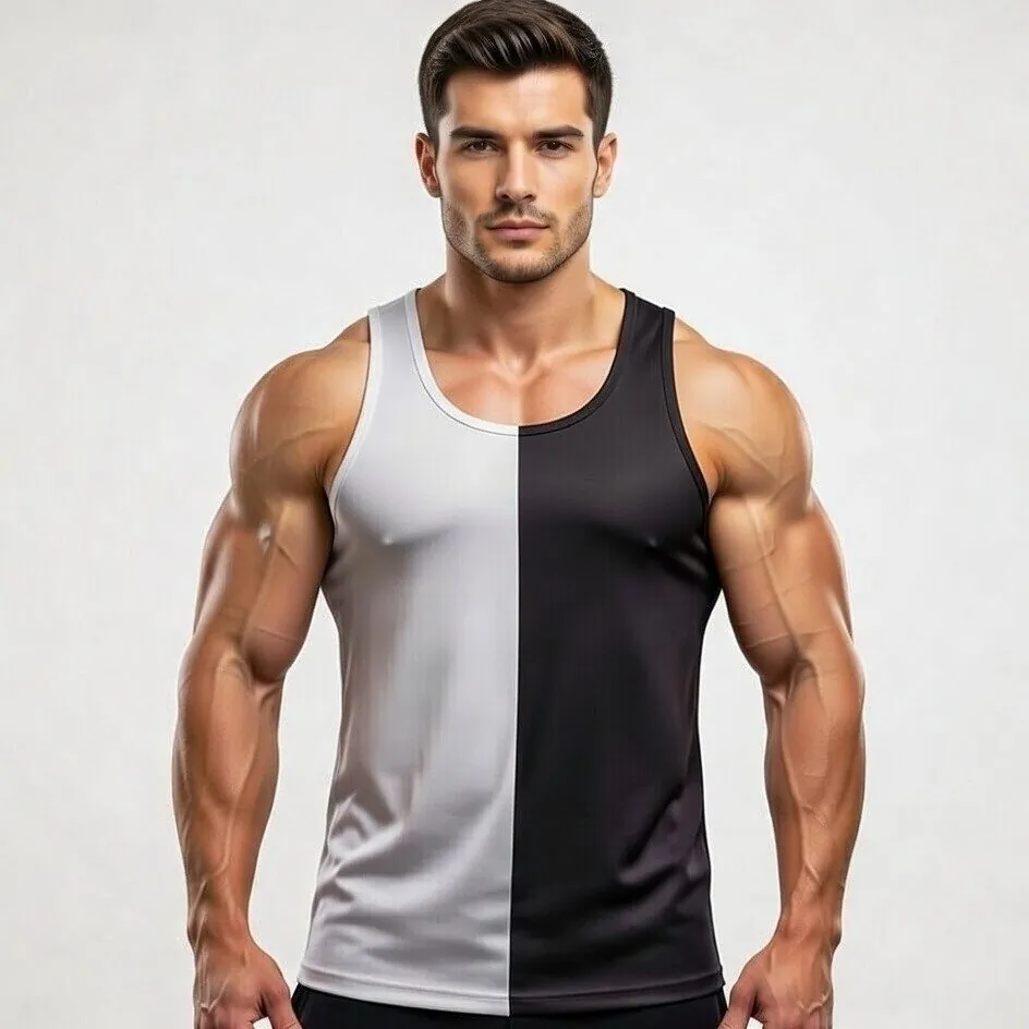 Pack of 2 Men & Boys Summer Gym Tank Top Sando | Dry-Fit Breathable Sleeveless Vest for Gym, Workout, Running & Daily Wear