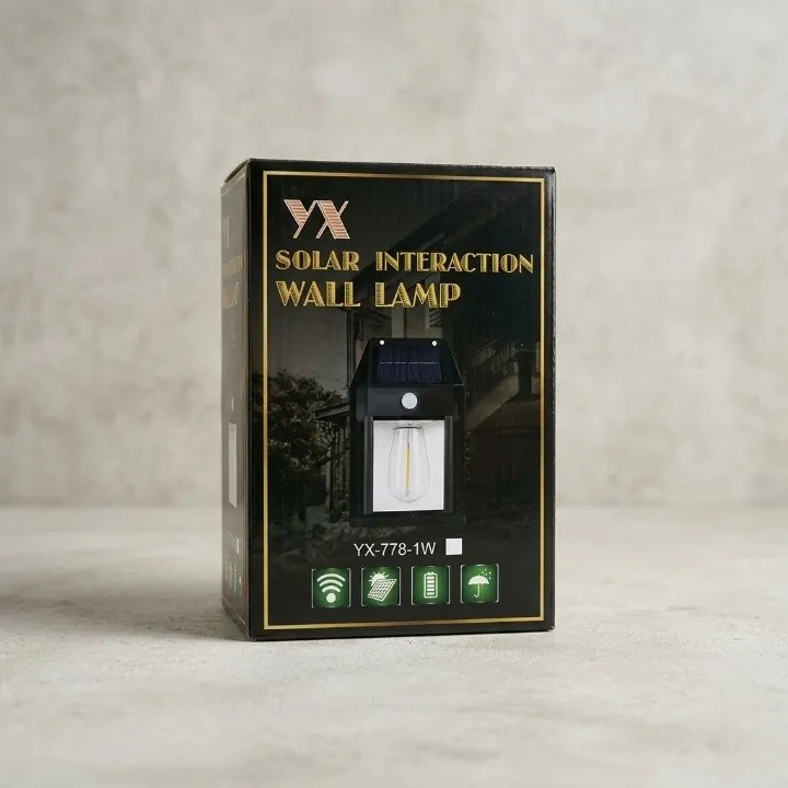 Solar Interaction Wall Lamp Waterproof Outdoor Motion LED Security Light (Model YX-778-1W)
