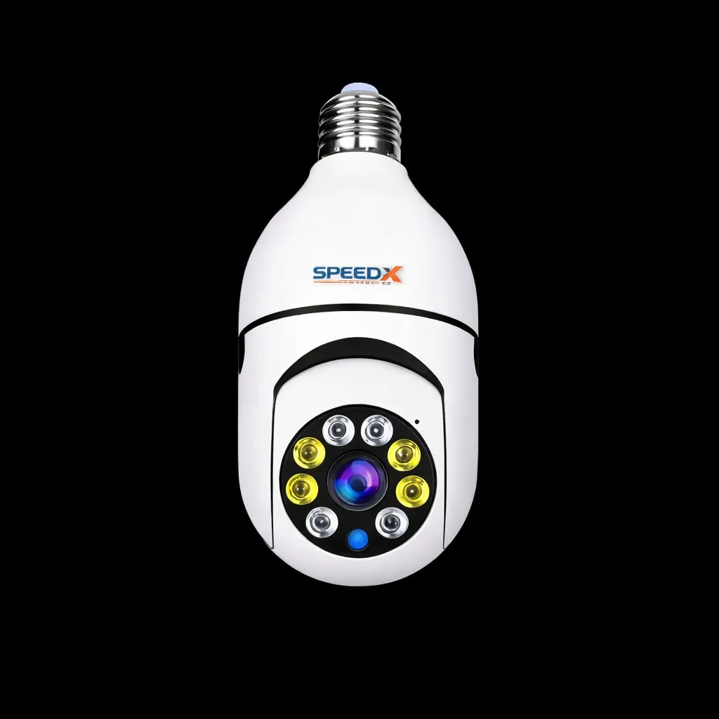 Speed-X SP-E27 WiFi Bulb Camera 1080P 360° Panoramic Night Vision Two-Way Audio V380Pro App