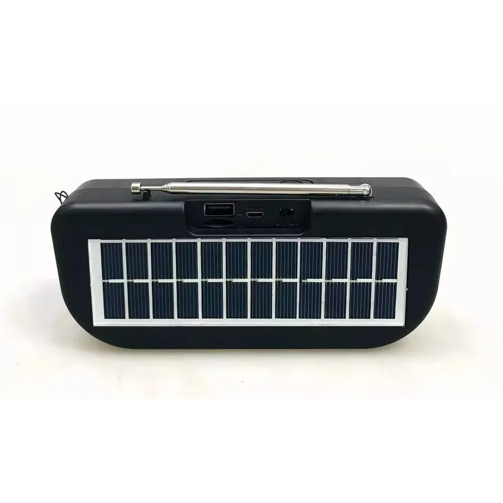 Portable Solar Rechargeable Radio With USB Charging Cable For Outdoor Use