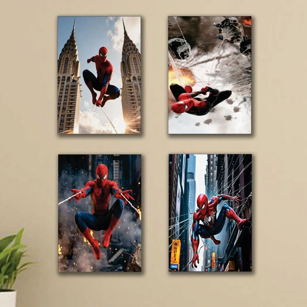 Set of 4 Premium Wall Art Photo Tiles – Modern Home Decor Sets 8x11