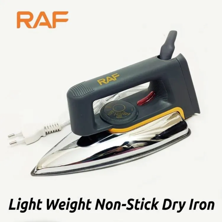 RAF Light Weight Dry Iron – 400 Watt - Home Appliance Designed For Fabric Pressing And Daily Ironing Routine