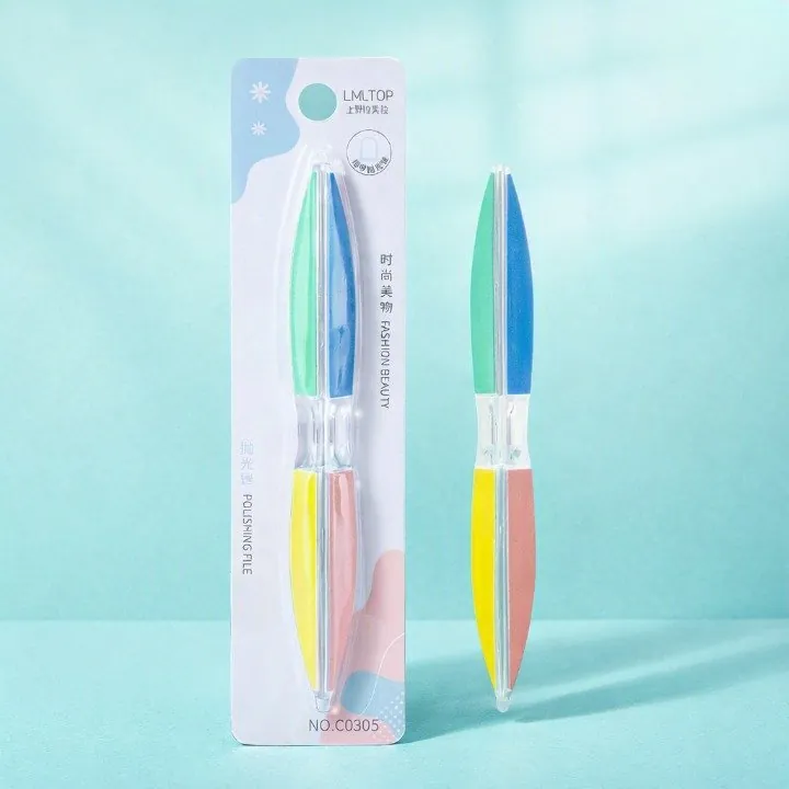LMLTOP 4-Way Beauty Manicure Nail File & Polishing Buffer – Professional Nail Shaper & Shine Buffer