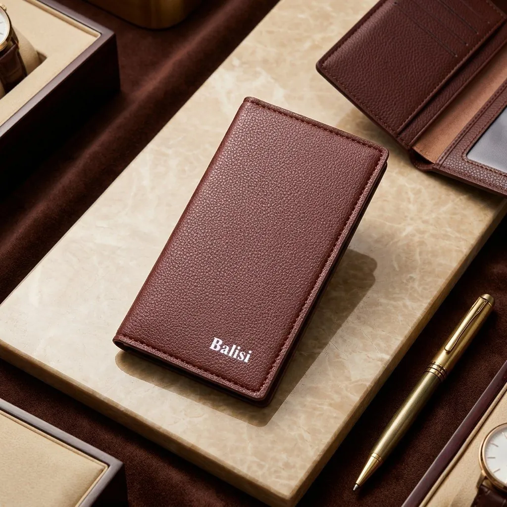 BALISI Bifold Wallet for Men & Women – 7 Card Slots, Dual Cash Compartments, Transparent ID Window, Slim Pocket Wallet