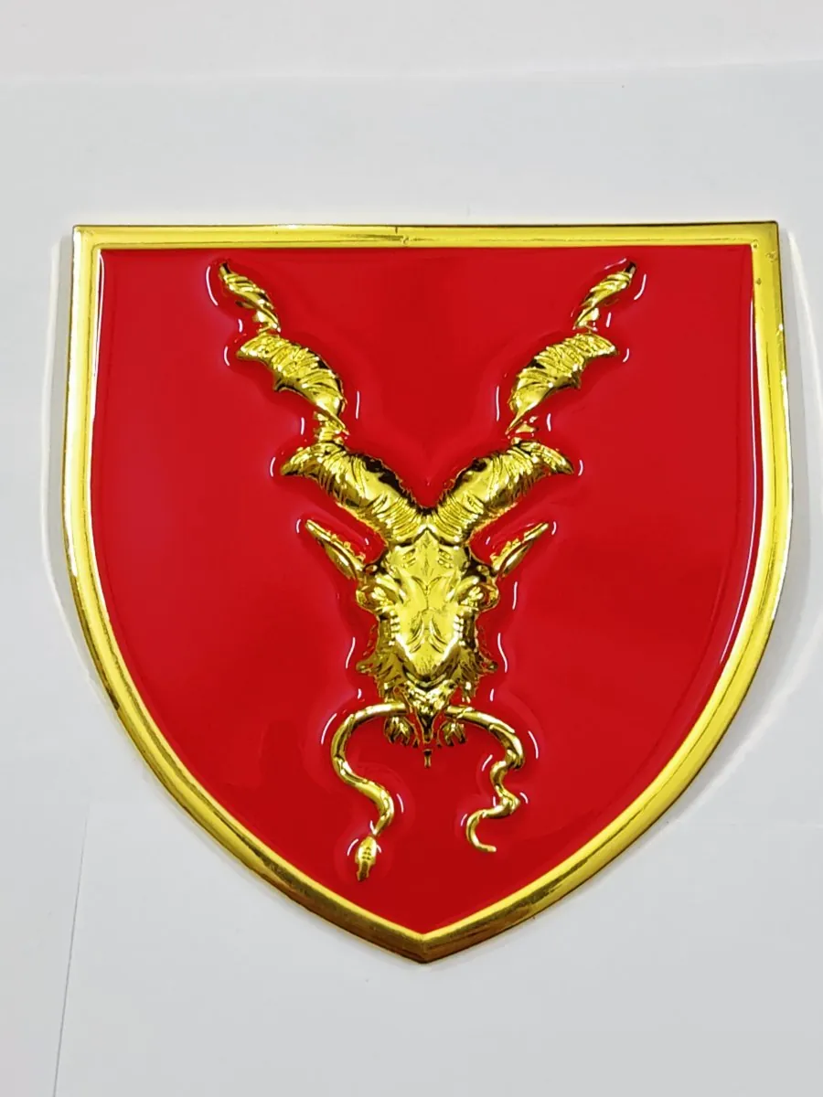 Big Size Markhor Metal Logo Monogram for Car Grill | Premium Durable Automotive Decorative Emblem