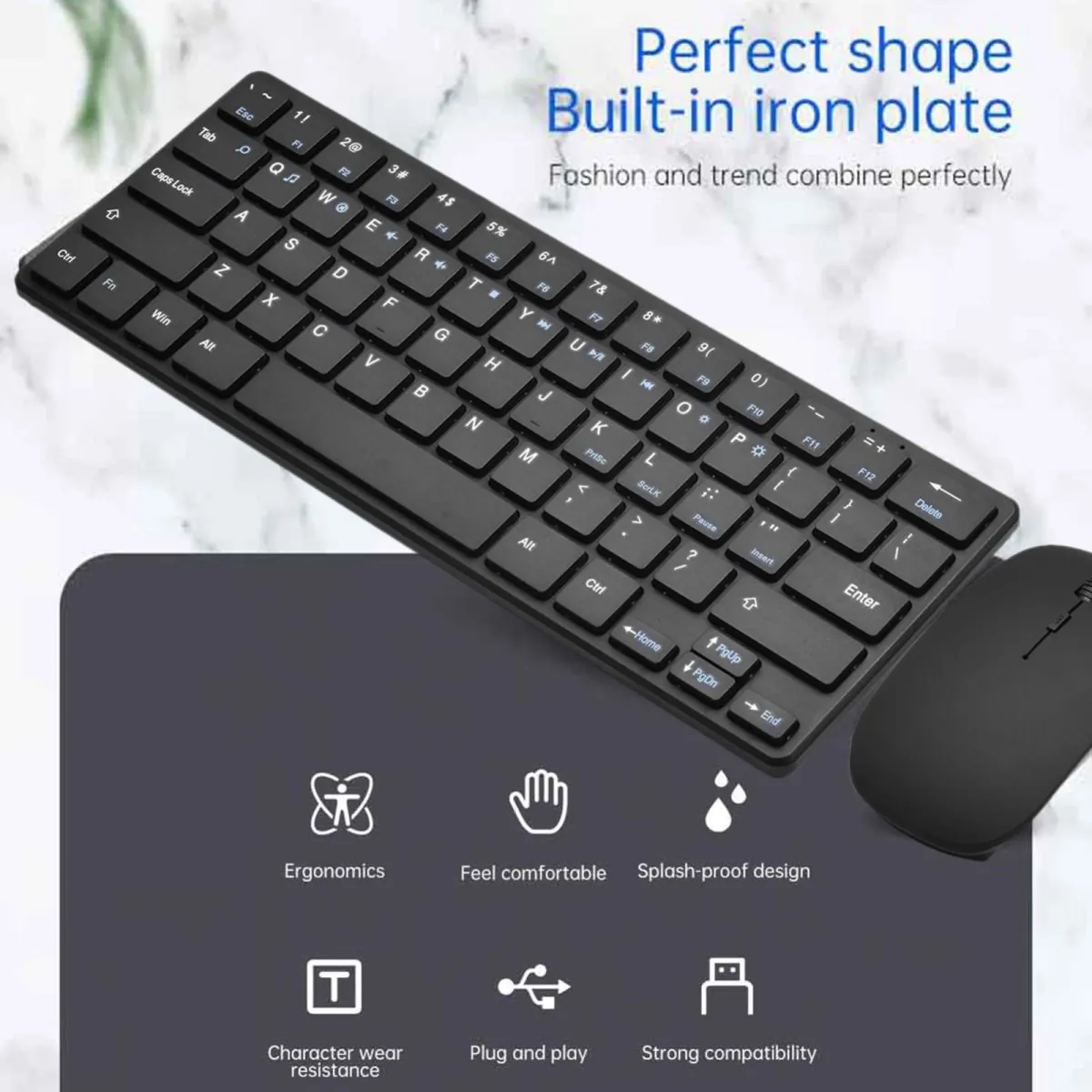 Apple Branded Wireless Keyboard & Mouse Combo – 2.4GHz Fast Connectivity