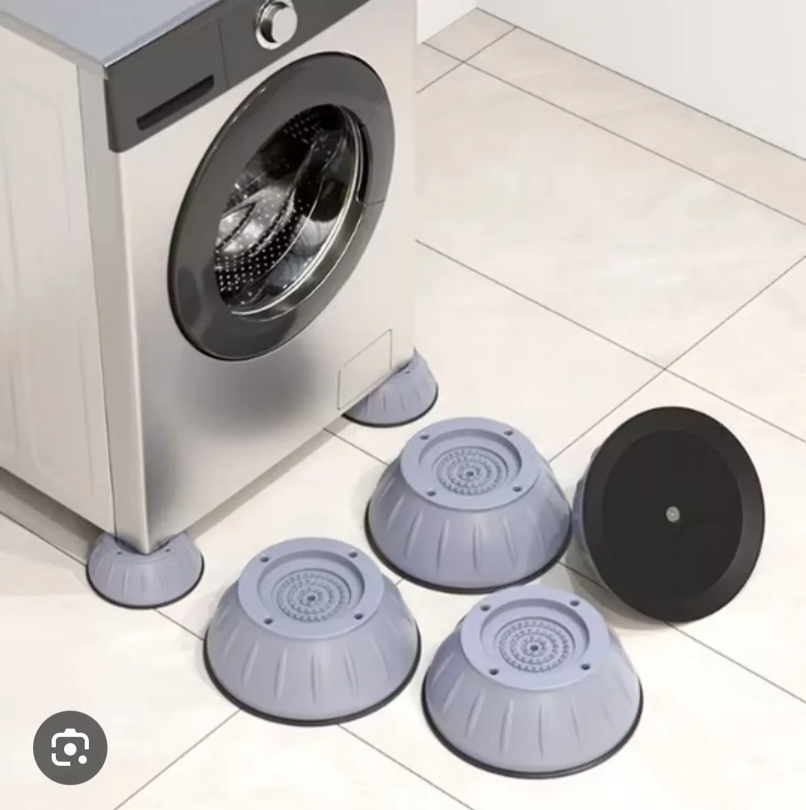 Washing Machine Anti-Vibration Pads Set of 4 – Non-Slip Shock Absorbing Floor Protectors