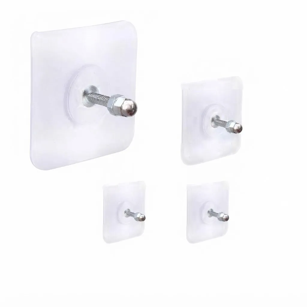 Self-Adhesive Nail-Free Wall Hook / Hanger - Stainless Steel Bolt PACK 10