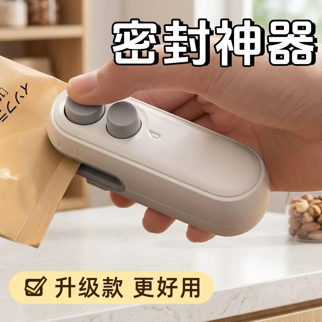 Professional Product Portable Mini Bag Sealer & Cutter – Handheld Thermal Heat Sealing Machine for Plastic Food Storage Bags