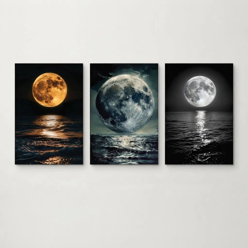 Set of 3 Premium Wall Art Photo Tiles – Home Decor Accessory Designed For Interior Styling And Daily Living Space Routine - Size: 8x11