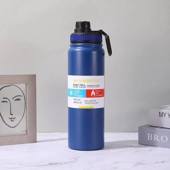 Stainless Steel Nozzle Vacuum Water Bottle - Drinkware Accessory Designed For Liquid Hydration And Daily Travel Routine