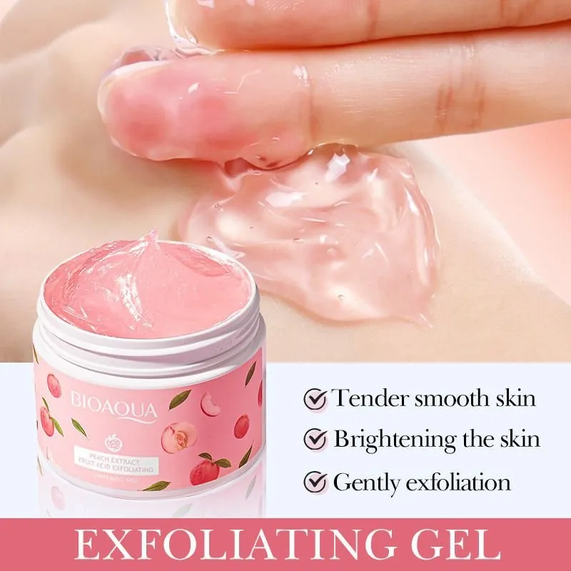 Bioaqua Whitening Face & Body Scrub Peach Gel - 140g