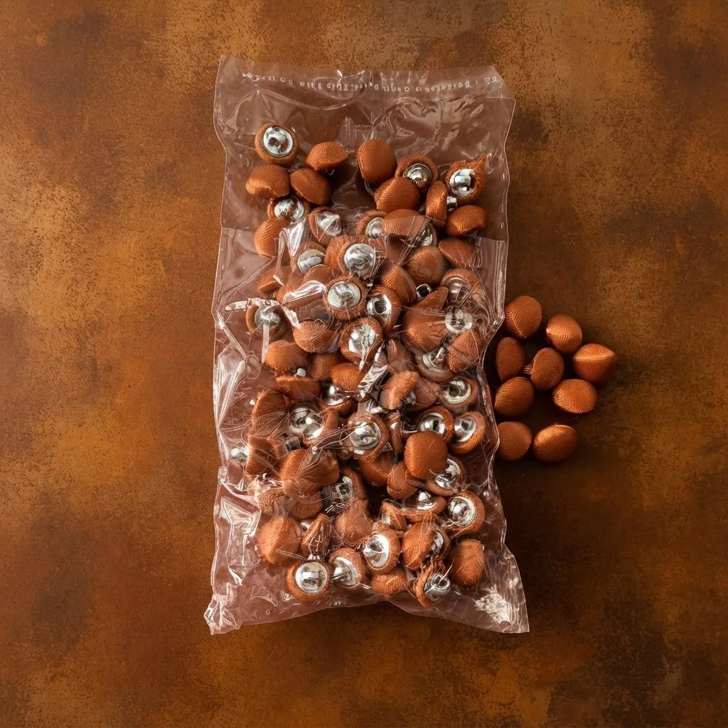 Ladies Shamoz Fabric-Covered Buttons - 100 Pieces per Packet