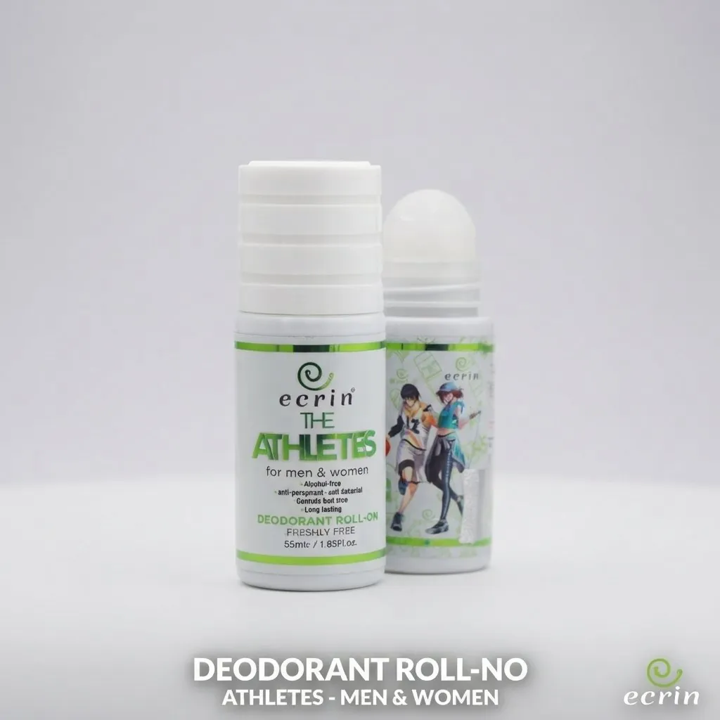 Ecrin The Athletes Deodorant Roll-On For Men And Women - Personal Care Accessory Designed For Personal Freshness And Daily Routine - 55ML