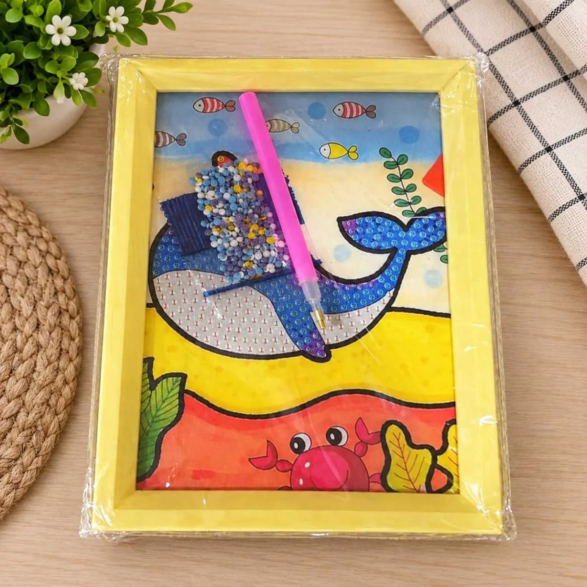 Diamond Painting Kit For Kids With Frame - Toy Accessory Designed For Entertainment And Daily Play Routine