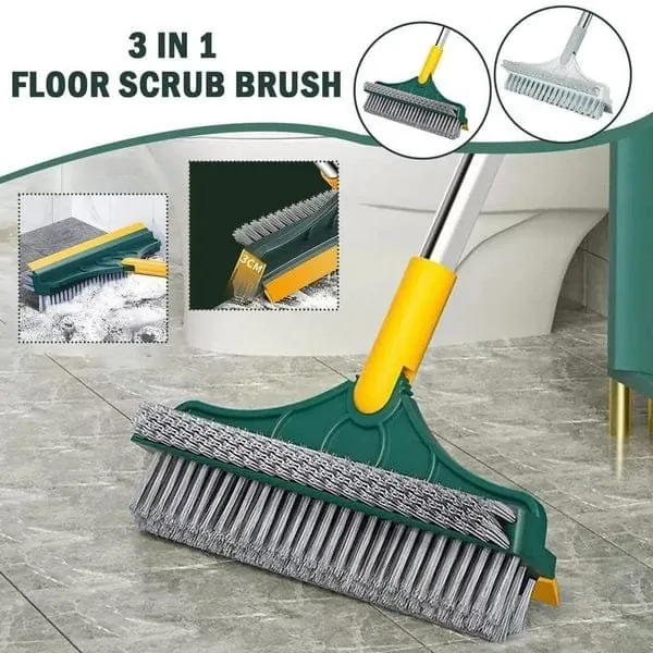 3 In 1 Floor Scrub Brush With Long Handle / Household Cleaning Brush (Random color)