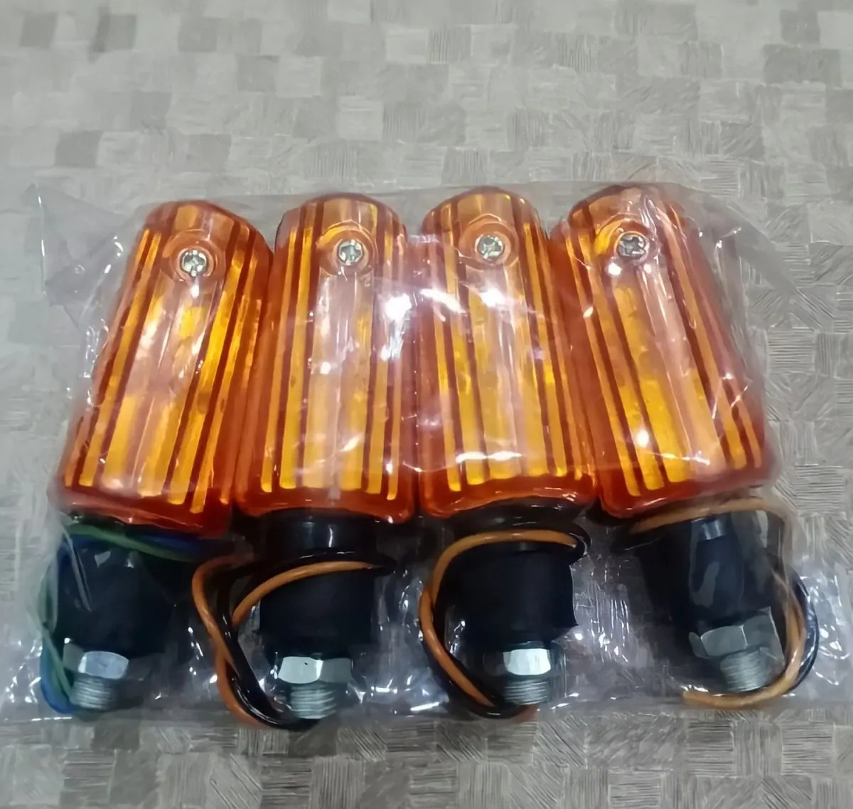 4 pcs Fancy Indicator For Bike Mini Size Flexible Unbreakable Yellow Color