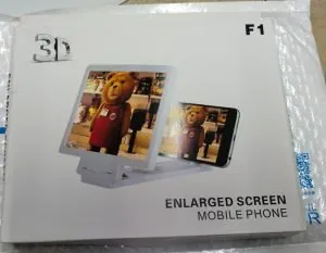 8 Inch F1 3D Mobile Phone Screen Magnifier HD Video Amplifier Stand Bracket with Movie Game Magnifying Folding Phone Desk Holder