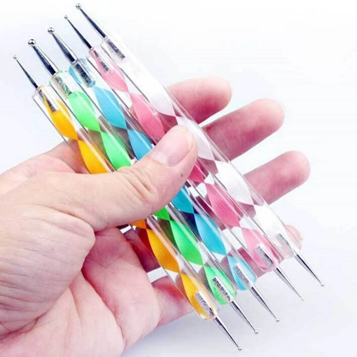 5pcs Dotting Pen Tool Nail Art Dot Doting Tool Set Manicure Painting Kit Design