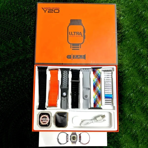 Y20 Ultra Sports Version Smart Watch | Smart Watch For Boys | Smart Watch For Men – Digital Watch | 7 + 1 Strap Smart Watch – Random Color