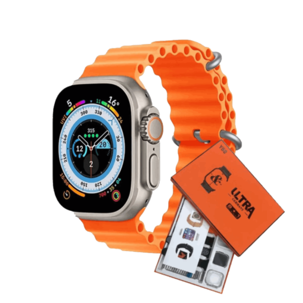 Y80 Ultra 8 In 1 Smart Watch ,8 Straps 49mm Big Display (random Colour)