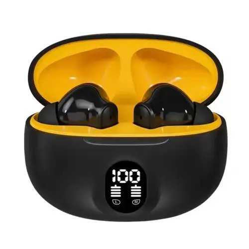 Professional Display Earbuds STEREO 895B Wireless Bluetooth Earbuds | Mic in-Ear Headphones with LED Display | Type C Fast Charging | Bluetooth 5.3 for Android/iPhone ( With Cable - With Box