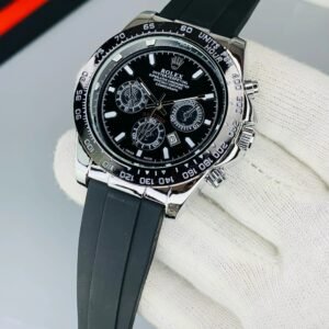 Rolex Oyster Perpetual Luxury Timepiece – Timeless Stainless Steel Dial with Premium Rubber Strap Without Box